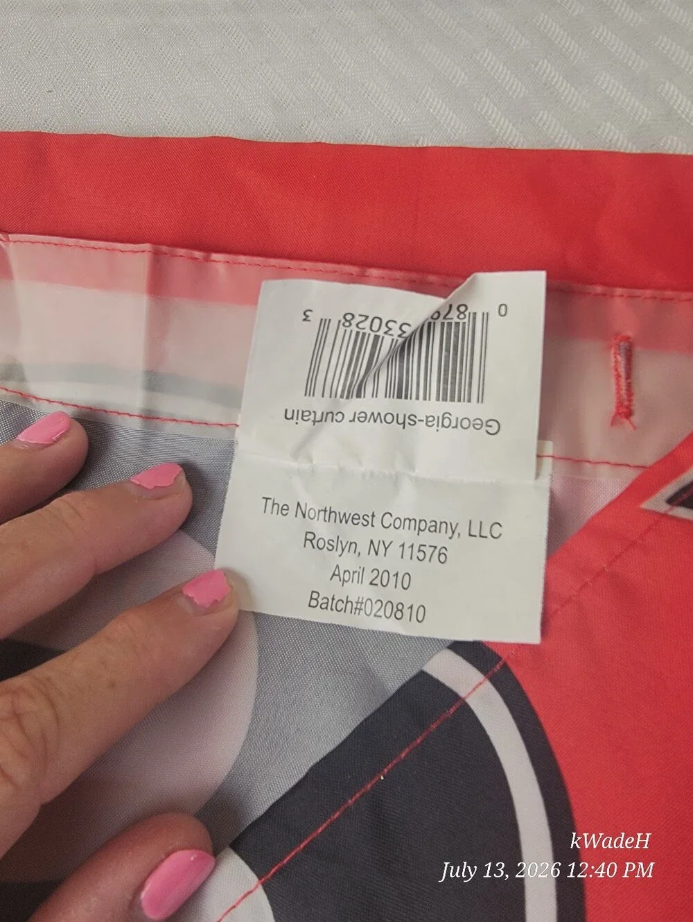Georgia BULLDOGS Shower Curtain Official
